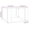Miniatyrbillede 9 af 9: Natborde - Living sengebord 57x55x36 cm konstrueret træ sort