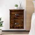 Miniatyrbillede 2 af 11: Natborde - Living væghængt sengebord 41,5x36x53 cm røget eg