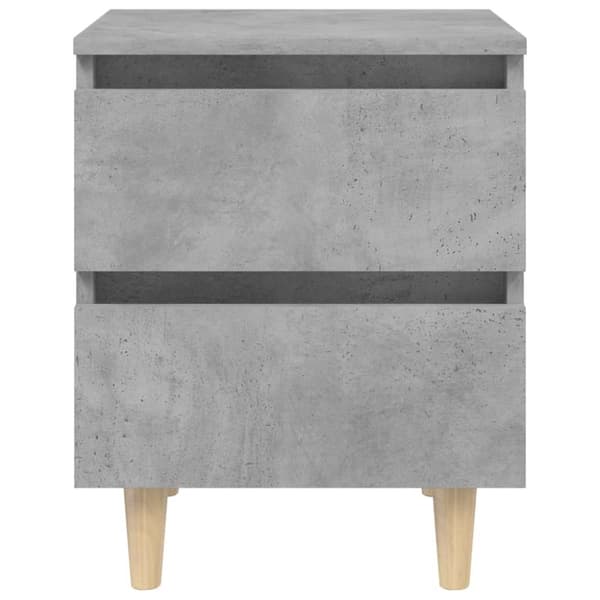 Natborde - Living sengeskabe med ben i massivt fyrretræ 2 stk. 40x35x50 cm betongrå
