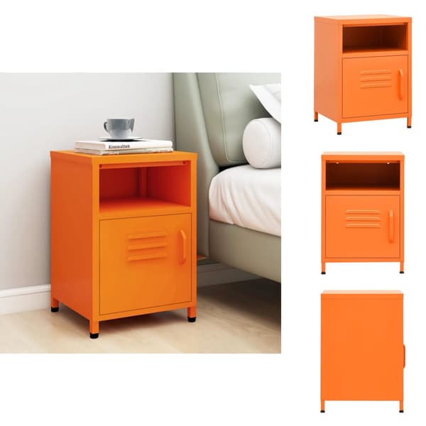 Natborde - Living natbord 35x35x51 cm stål orange