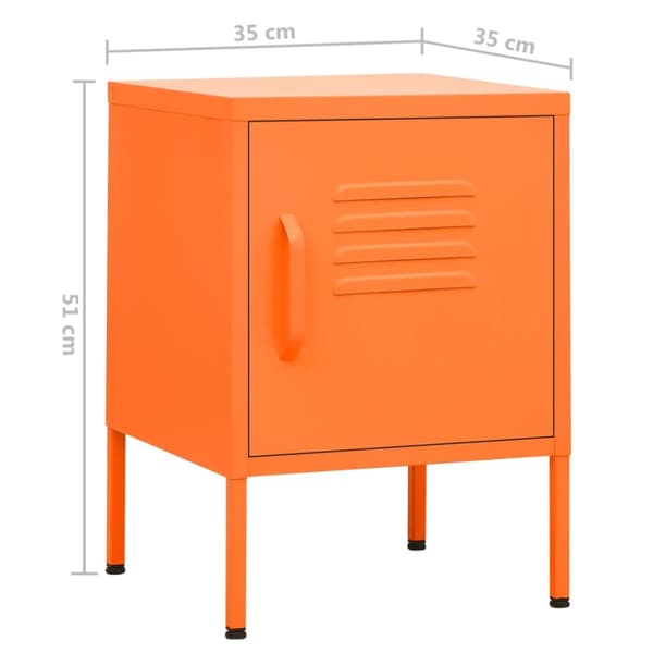 Natborde - Living natbord 35x35x51 cm stål orange