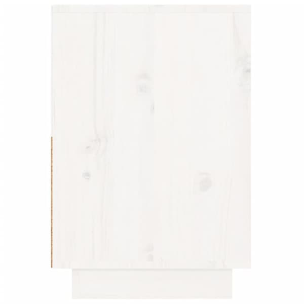 Natborde - Living sengebord 60x34x51 cm massivt fyrretræ hvid