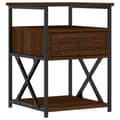 Miniatyrbillede 6 af 11: Natborde - Living sengeborde 2 stk. 40x42x55 cm konstrueret træ brunt egetræ