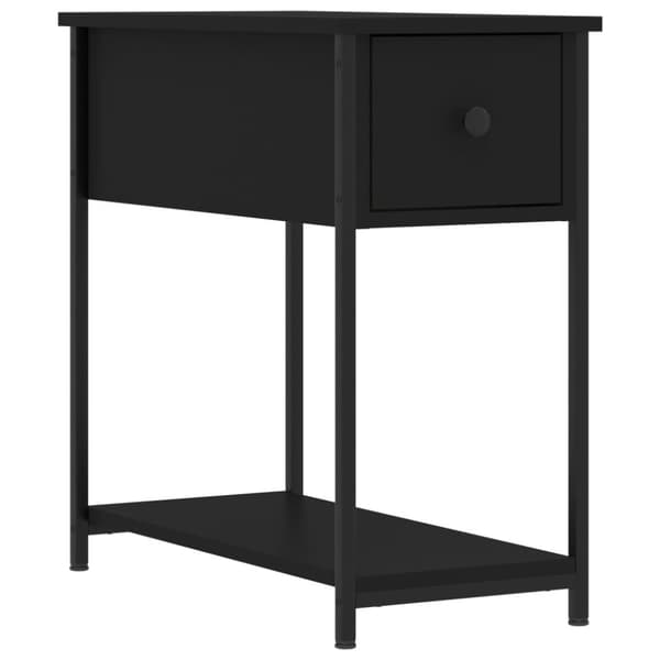 Natborde - Living sengebord 2 stk. 30x60x60 cm konstrueret træ sort