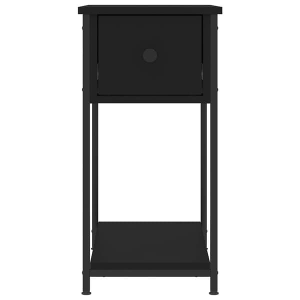 Natborde - Living sengebord 2 stk. 30x60x60 cm konstrueret træ sort