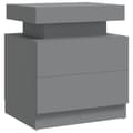 Miniatyrbillede 3 af 9: Natborde - Living sengebord 45x35x52 cm spånplade grå