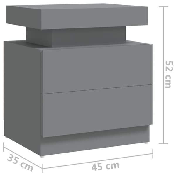 Natborde - Living sengebord 45x35x52 cm spånplade grå
