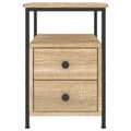 Miniatyrbillede 7 af 11: Natborde - Living sengeborde 2 stk. 34x35,5x50 cm konstrueret træ sonoma-eg
