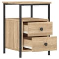 Miniatyrbillede 8 af 11: Natborde - Living sengeborde 2 stk. 34x35,5x50 cm konstrueret træ sonoma-eg
