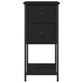 Miniatyrbillede 8 af 11: Natborde - Living sengeborde 2 stk. 32x42x70 cm konstrueret træ sort