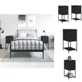 Miniatyrbillede 1 af 11: Natborde - Living sengeborde 2 stk. 32x42x70 cm konstrueret træ sort
