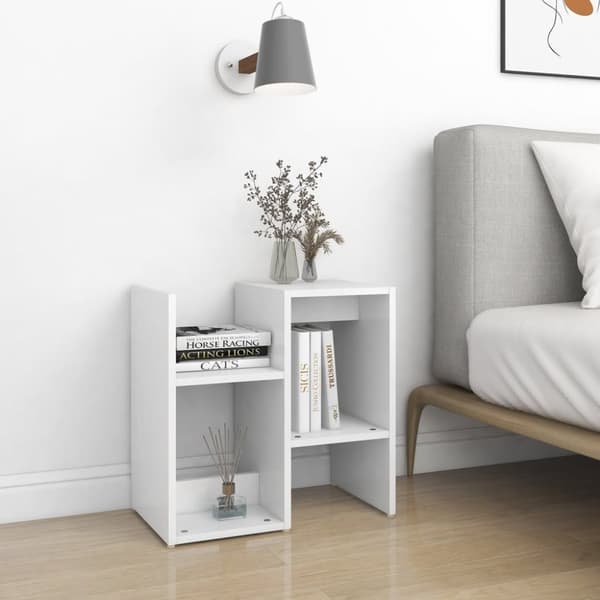 Natborde - Living sengeskabe 2 stk. 50x30x51,5 cm spånplade hvid