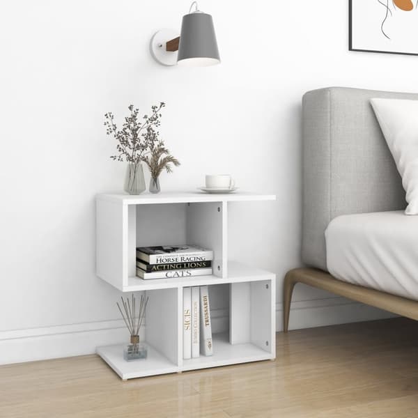 Natborde - Living sengeskabe 2 stk. 50x30x51,5 cm spånplade hvid