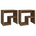 Miniatyrbillede 3 af 9: Sengeborde 2 stk. 40x30x40 cm konstrueret træ brun egetræ - Sengebord - Sengeborde - Home & Living