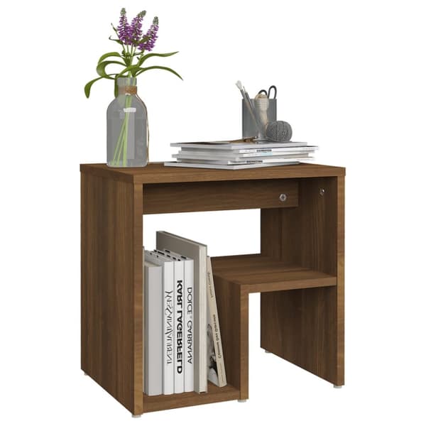 Sengeborde 2 stk. 40x30x40 cm konstrueret træ brun egetræ - Sengebord - Sengeborde - Home & Living