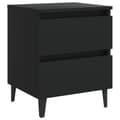 Miniatyrbillede 4 af 9: Sengeskab 2 stk. 40x35x50 cm konstrueret træ sort - Sengebord - Sengeborde - Home & Living