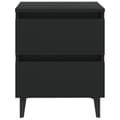 Miniatyrbillede 5 af 9: Sengeskab 2 stk. 40x35x50 cm konstrueret træ sort - Sengebord - Sengeborde - Home & Living