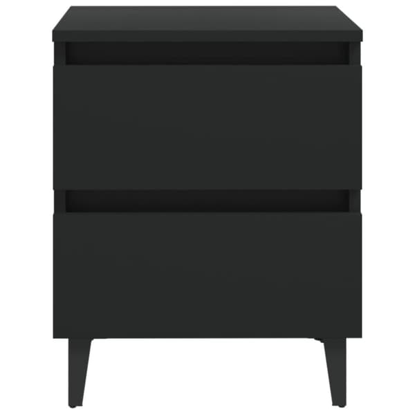Sengeskab 2 stk. 40x35x50 cm konstrueret træ sort - Sengebord - Sengeborde - Home & Living