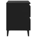 Miniatyrbillede 6 af 9: Sengeskab 2 stk. 40x35x50 cm konstrueret træ sort - Sengebord - Sengeborde - Home & Living