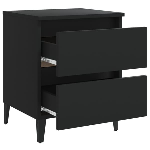 Sengeskab 2 stk. 40x35x50 cm konstrueret træ sort - Sengebord - Sengeborde - Home & Living