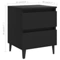Miniatyrbillede 9 af 9: Sengeskab 2 stk. 40x35x50 cm konstrueret træ sort - Sengebord - Sengeborde - Home & Living