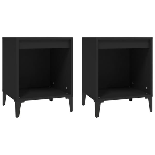 Sängbord 2 st svart 40x35x50 cm - Sängbord - Nattduksbord - Home & Living