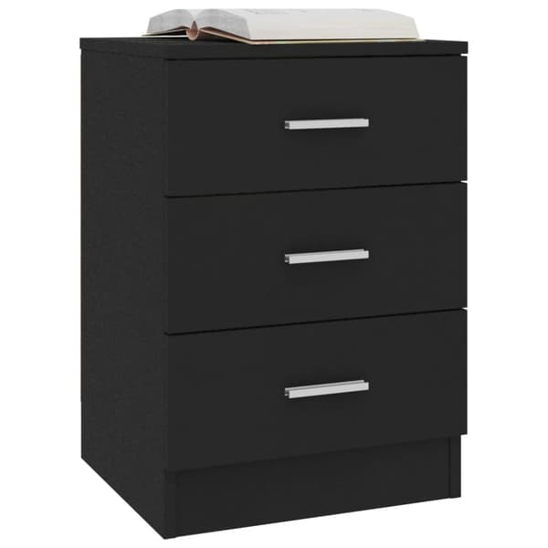 Sengebord 38x35x56 cm konstrueret træ sort - Sengebord - Sengeborde - Home & Living