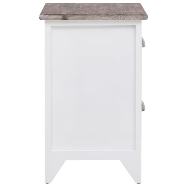 Natbord med 2 skuffer 2 stk. Brun og hvid - Sengeskab - Sengeskabe - Home & Living