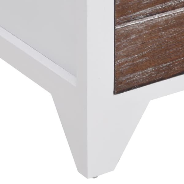 Natbord med 2 skuffer 2 stk. Brun og hvid - Sengeskab - Sengeskabe - Home & Living