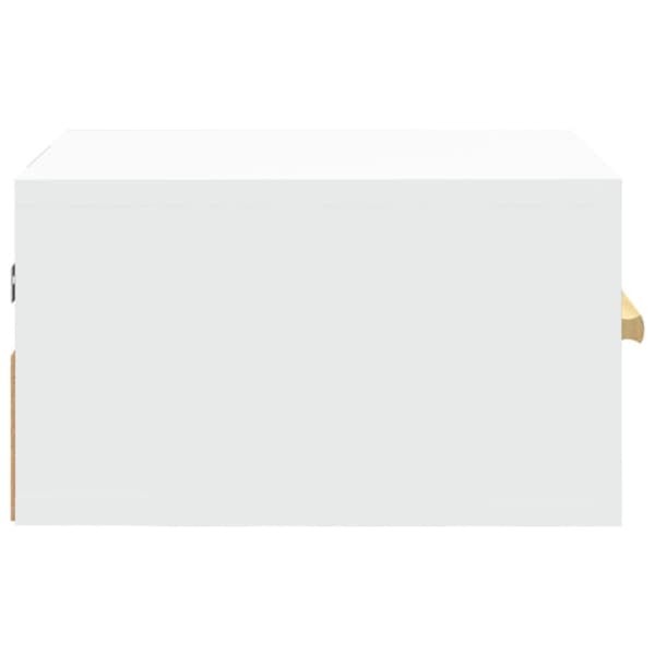 Væghængt sengebord 35x35x20 cm hvid - Væghængt Sengebord - Væghængte Sengeborde - Home & Living