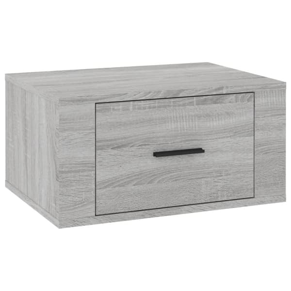 Væghængt sengebord 50x36x25 cm grå sonoma-eg - Væghængt Sengebord - Væghængte Sengeborde - Home & Living
