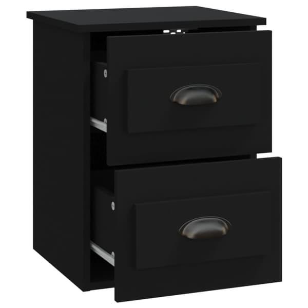Väggmonterade sängbord svart 41,5x36x53cm - Sängbord - Nattduksbord - Home & Living