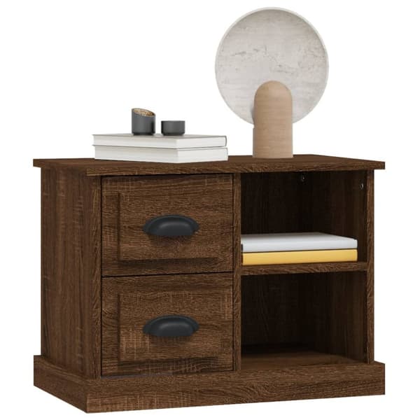 Sengebord 60x35,5x45 cm brun egetræsfarve - Sengebord - Sengeborde - Home & Living