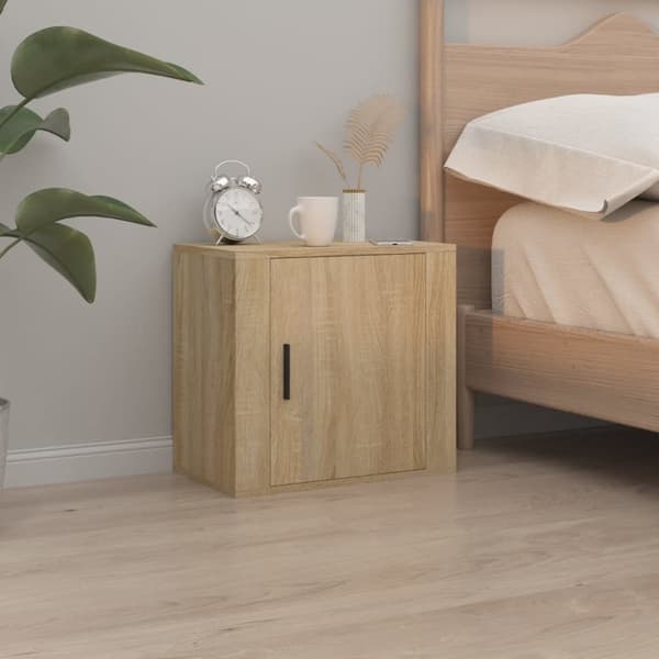 Väggmonterade sängbord 2 st Sonoma-ek 50x30x47 cm - Sängbord - Nattduksbord - Home & Living