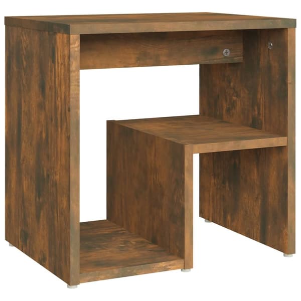 Sengebord 40x30x40 cm konstrueret træ røget egetræsfarve - Sengebord - Sengeborde - Home & Living