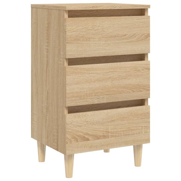 Yöpöydät täyspuiset jalat Sonoma-tammi 40x35x69 cm - Yöpöytä - Yöpöydät - Home & Living