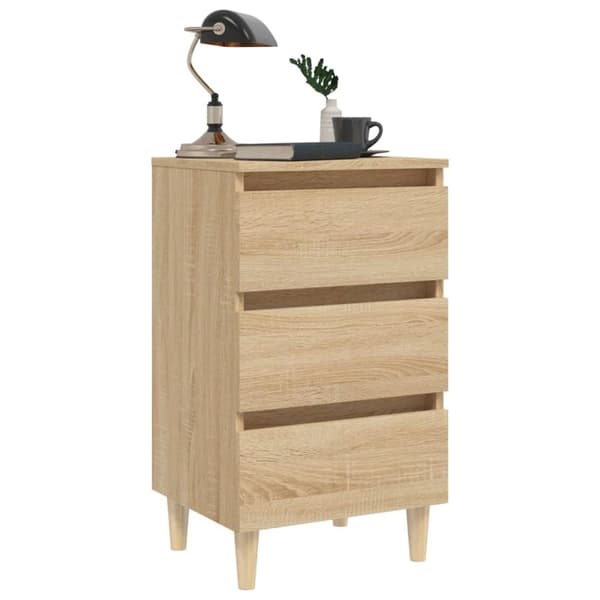 Yöpöydät täyspuiset jalat Sonoma-tammi 40x35x69 cm - Yöpöytä - Yöpöydät - Home & Living