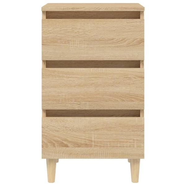 Yöpöydät täyspuiset jalat Sonoma-tammi 40x35x69 cm - Yöpöytä - Yöpöydät - Home & Living