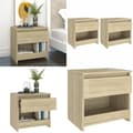 Miniatyrbillede 1 af 9: Sengeborde 2 stk. 40x30x39 cm spånplade sonoma-eg - Sengeskab - Sengeskabe - Home & Living