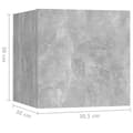 Pikkukuva 10 / 10: Yöpöytä betoninharmaa 30,5x30x30 cm tekninen puu - Yöpöytä - Yöpöydät - Home & Living