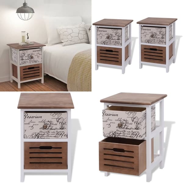 Sengebord i træ 2 stk. - Skab - Skabe - Home & Living