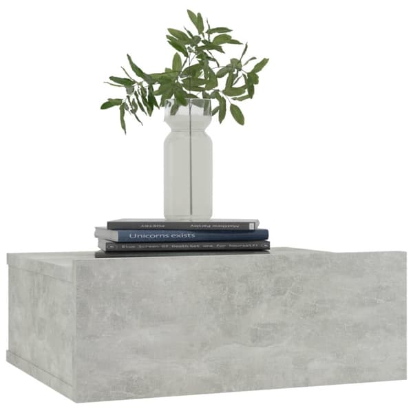 Svævende natborde 2 stk. 40 x 30 x 15 cm spånplade betongrå - Svævende Natbord - Svævende Natborde - Home & Living