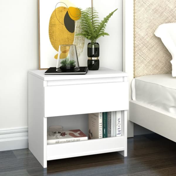 Sängbord 2 st vit 40x30x39 cm konstruerat trä - Sängbord - Säng Bord - Home & Living