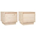 Miniatyrbillede 3 af 11: Sengeborde 2 stk. 35x34x32 cm massivt fyrretræ - Sengebord - Sengeborde - Home & Living