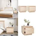 Miniatyrbillede 1 af 11: Sengeborde 2 stk. 35x34x32 cm massivt fyrretræ - Sengebord - Sengeborde - Home & Living