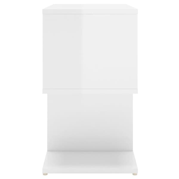 Sengeskab 50x30x51,5 cm spånplade hvid højglans - Sengeskab - Sengeskabe - Home & Living