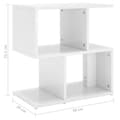 Miniatyrbillede 8 af 8: Sengeskab 50x30x51,5 cm spånplade hvid højglans - Sengeskab - Sengeskabe - Home & Living