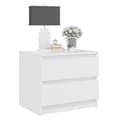 Miniatyrbillede 7 af 8: Sengeskabe 2 stk. 50x39x43,5 cm spånplade hvid - Sengeskab - Sengeskabe - Home & Living