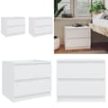 Miniatyrbillede 1 af 8: Sengeskabe 2 stk. 50x39x43,5 cm spånplade hvid - Sengeskab - Sengeskabe - Home & Living