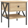 Miniatyrbillede 3 af 11: Sengebord 40x42x45 cm konstrueret træ sonoma-eg - Sengebord - Sengeborde - Home & Living